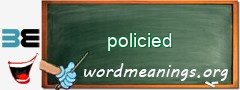 WordMeaning blackboard for policied